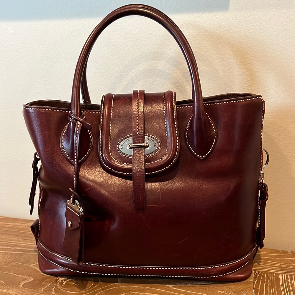 DOONEY&BOURKE leather size zip Satchel - Boredeaux color
